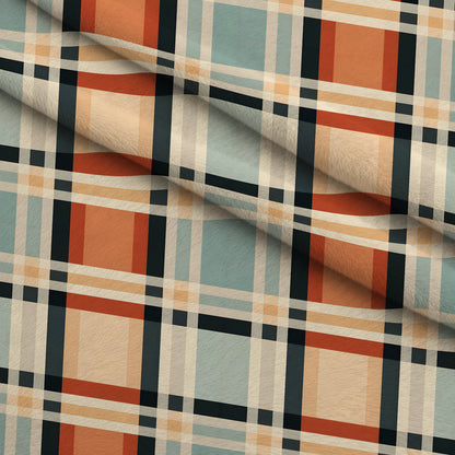 Sunset Tartan Pattern 4 Minky Fabric