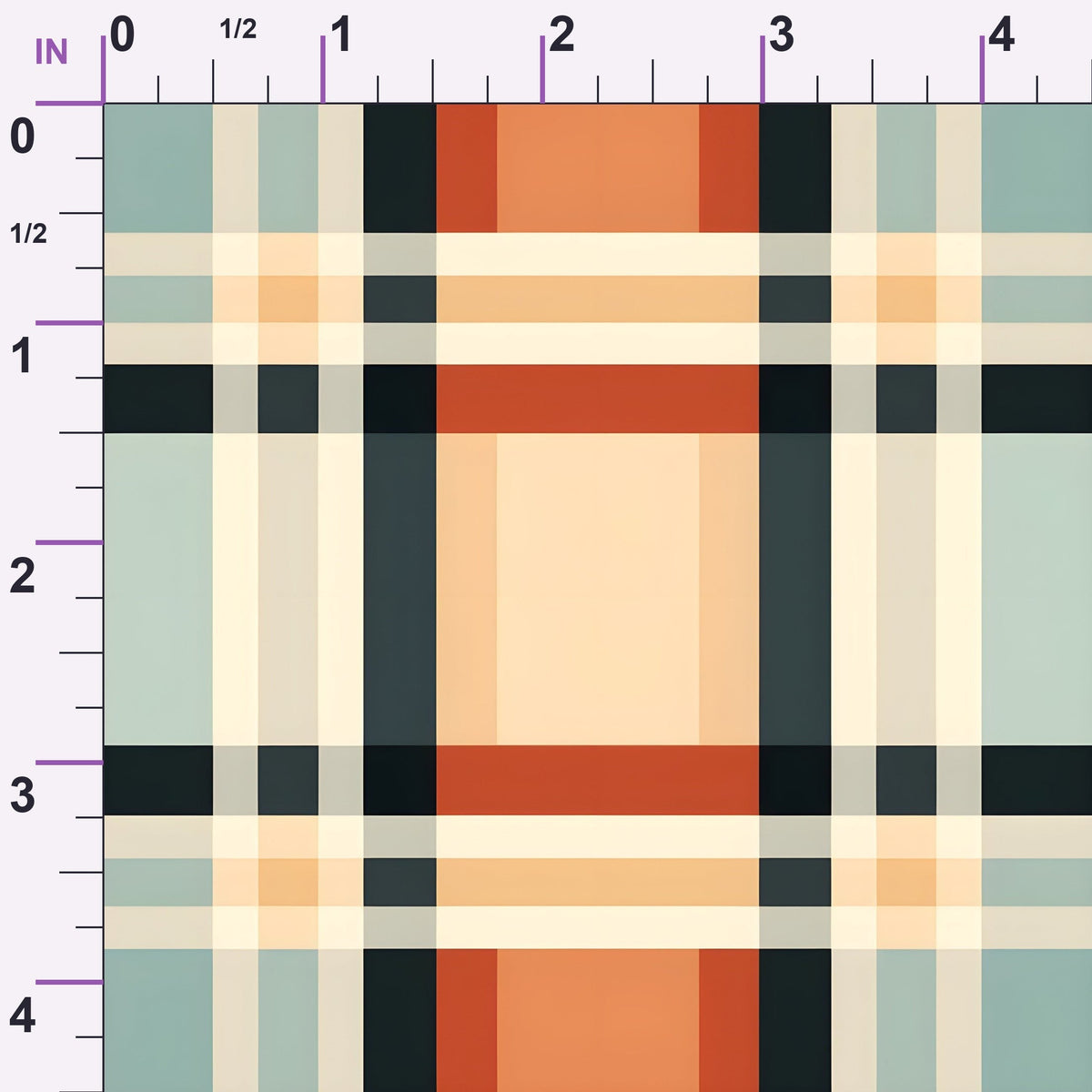 Sunset Tartan Pattern 4 Minky Fabric