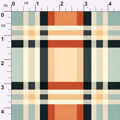 Sunset Tartan Pattern 4 Minky Fabric