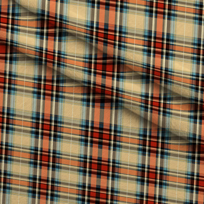 Sunset Tartan Pattern 7 Minky Fabric