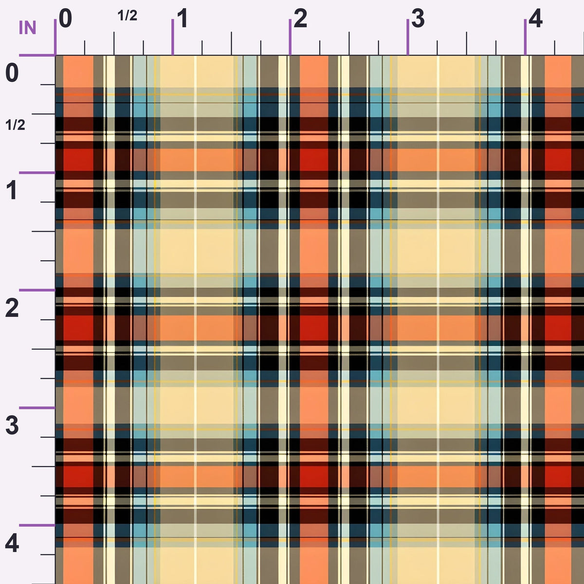 Sunset Tartan Pattern 7 Minky Fabric
