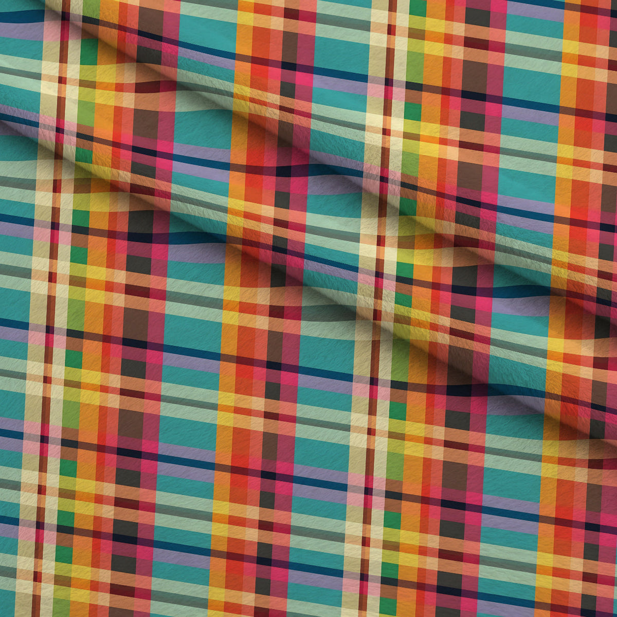 Sunset Tartan Pattern 8 Minky Fabric