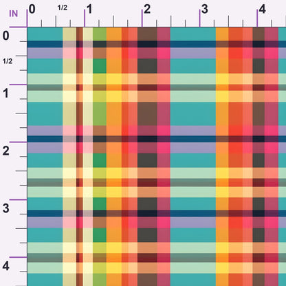 Sunset Tartan Pattern 8 Minky Fabric