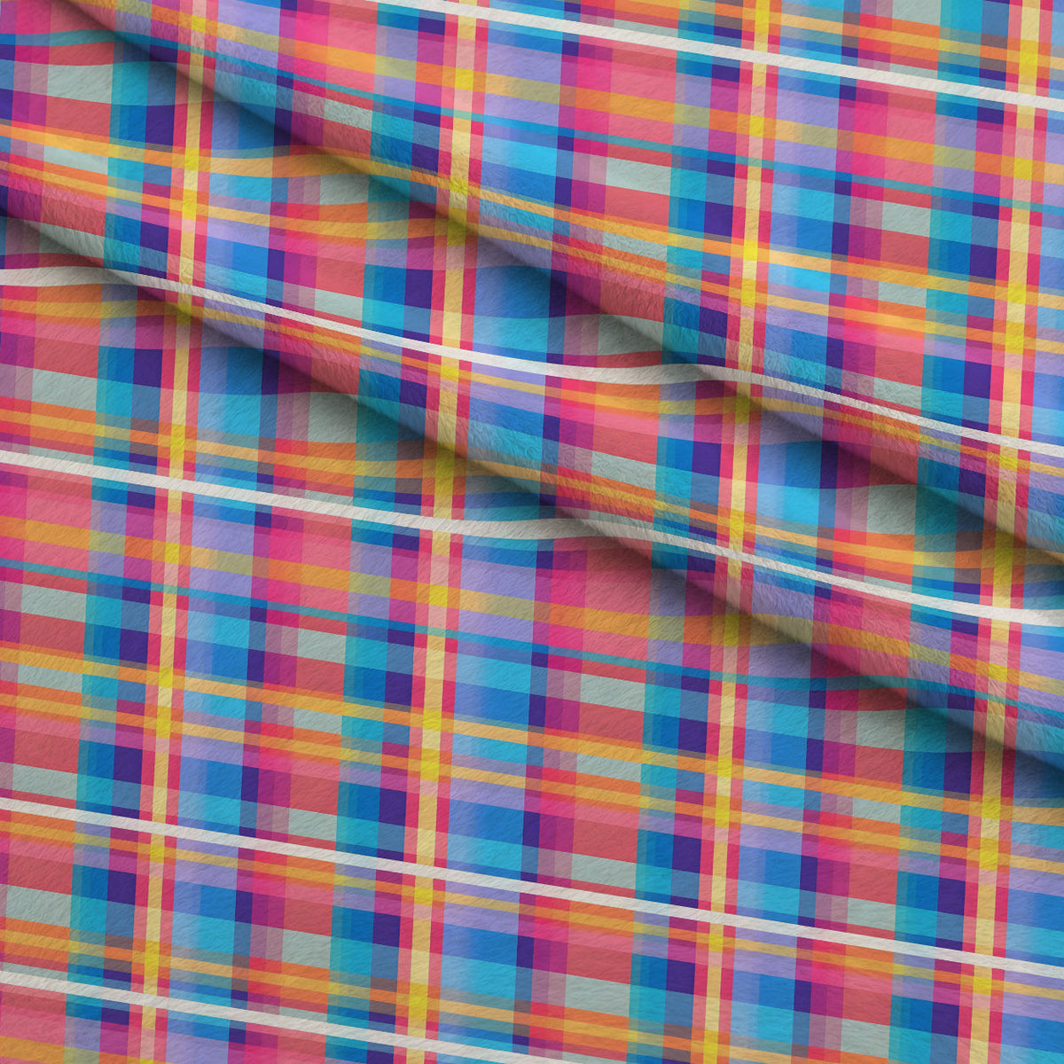 Sunset Tartan Pattern 9 Minky Fabric