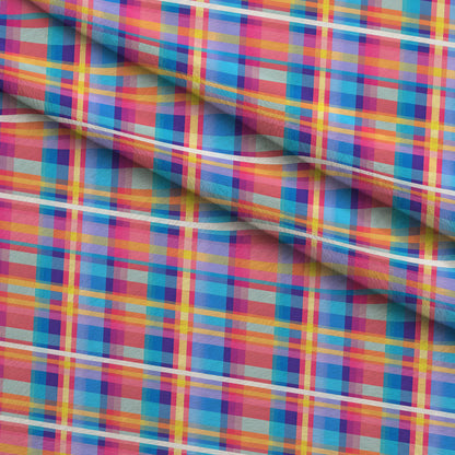 Sunset Tartan Pattern 9 Minky Fabric