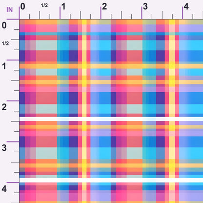 Sunset Tartan Pattern 9 Minky Fabric