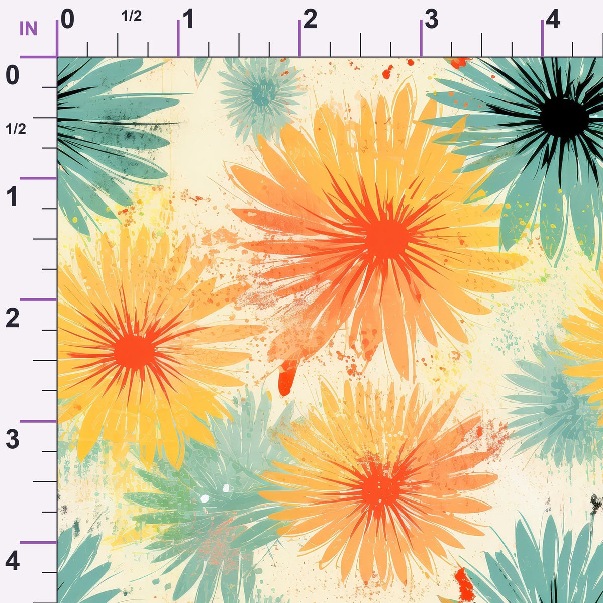 Sunwashed Daisies Pattern 12 Minky Fabric