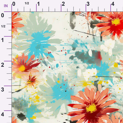 Sunwashed Daisies Pattern 8 Minky Fabric