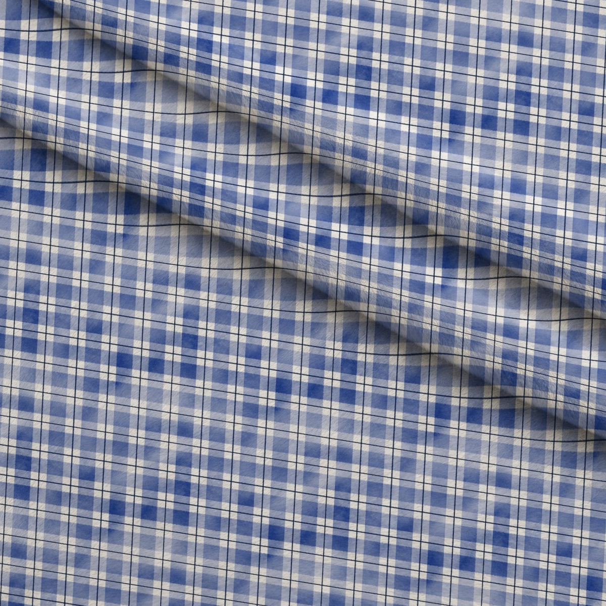 Sunwashed Tartan Pattern 28 Minky Fabric