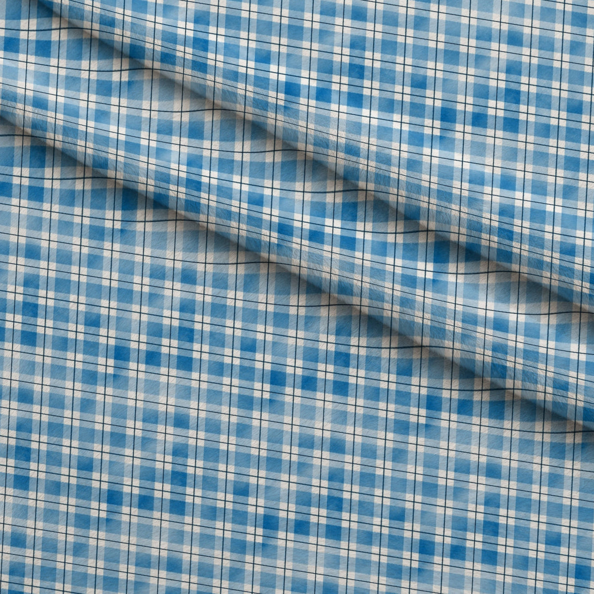 Sunwashed Tartan Pattern 29 Minky Fabric