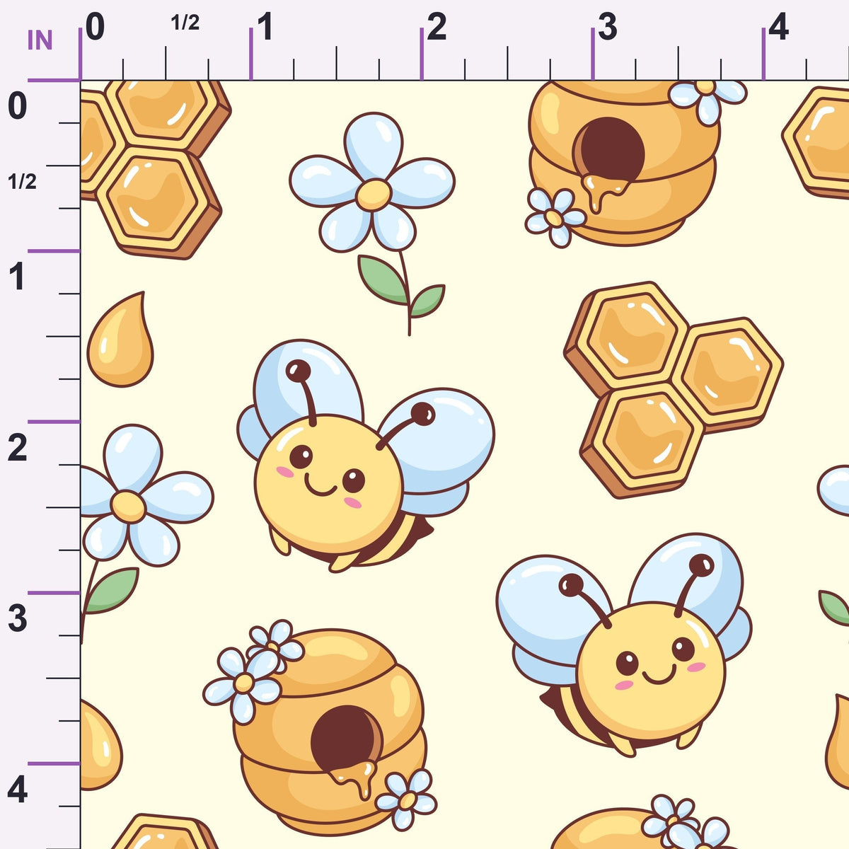 Sweet Honey Hive Pattern 1 Minky Fabric