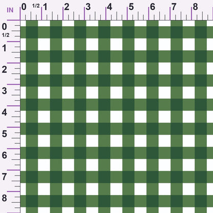 Sweet Strawberries Green Gingham Minky Fabric