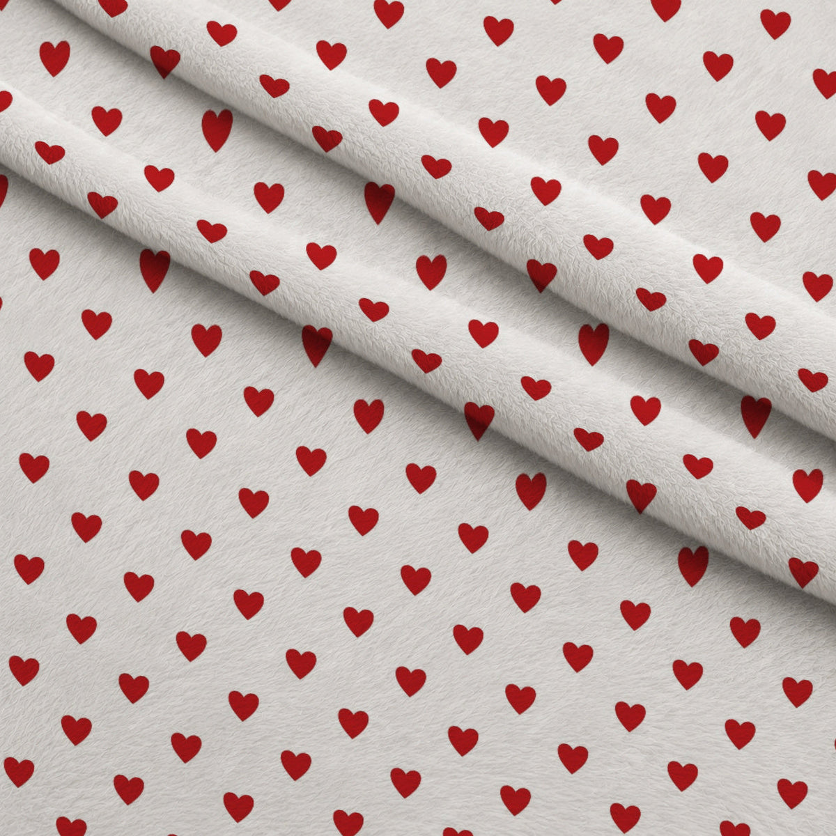 Sweet Strawberries Hearts Minky Fabric