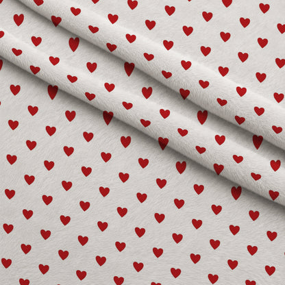 Sweet Strawberries Hearts Minky Fabric