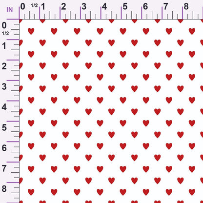 Sweet Strawberries Hearts Minky Fabric