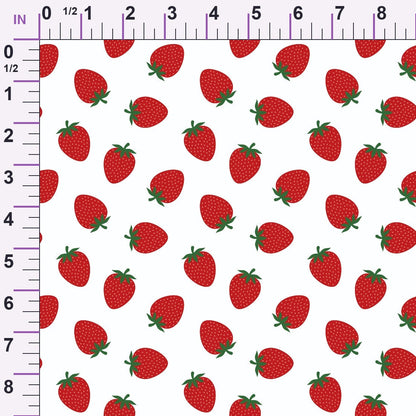 Sweet Strawberries Minky Fabric