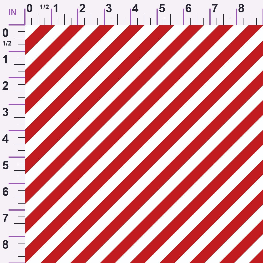 Sweet Strawberry Red Diagonal Stripes Minky Fabric
