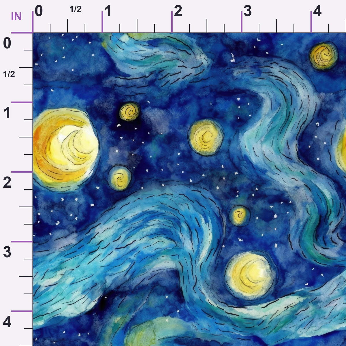 Swirling Skies Pattern 9 Minky Fabric