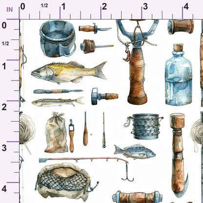 Tackle Box Pattern 1 Minky Fabric