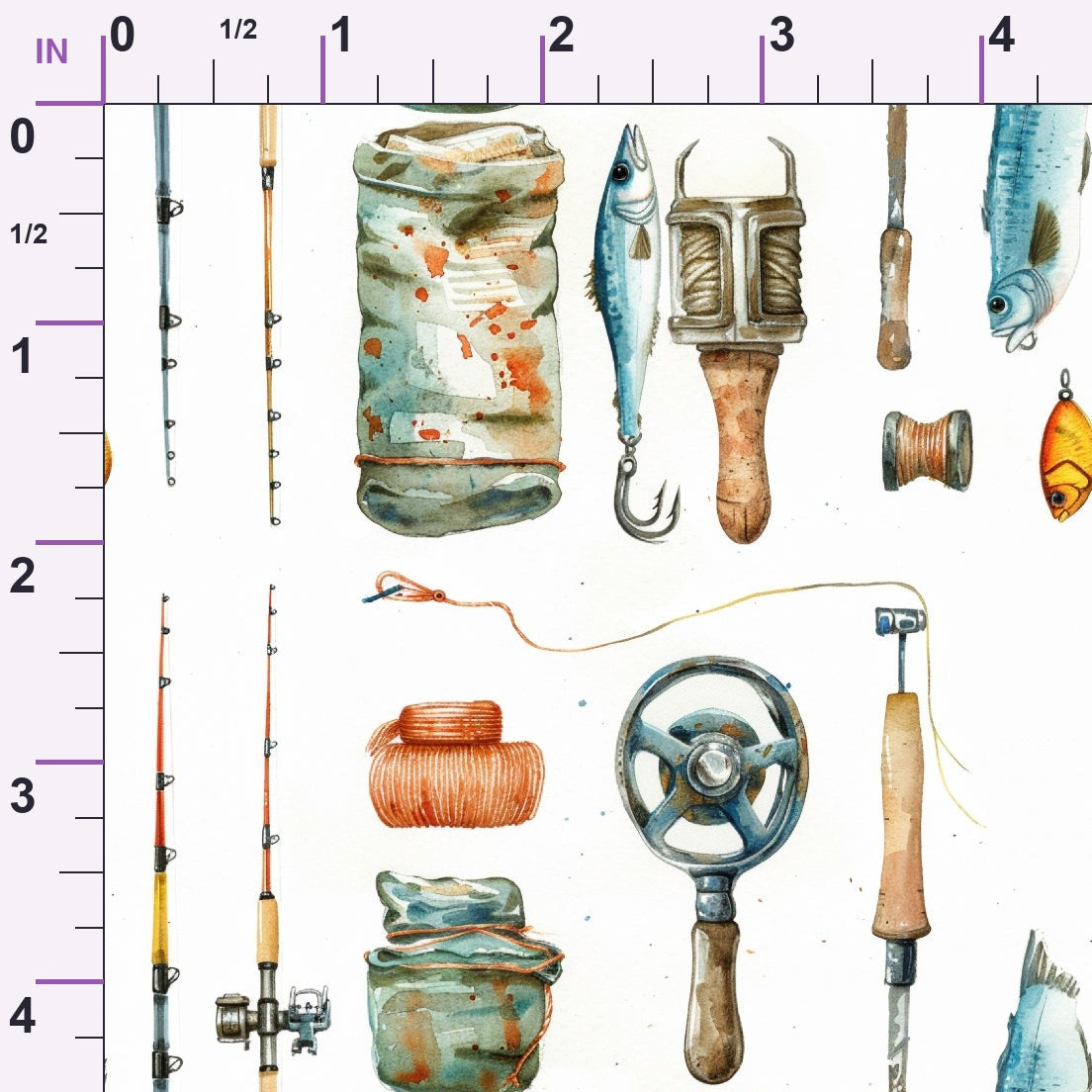 Tackle Box Pattern 2 Minky Fabric