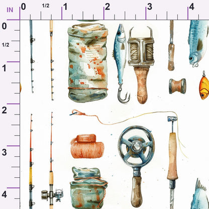 Tackle Box Pattern 2 Minky Fabric