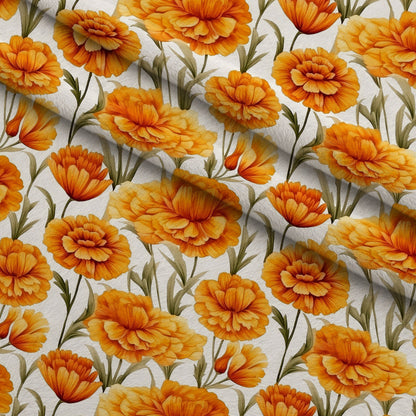 Tangerine Blooms Pattern 10 Minky Fabric