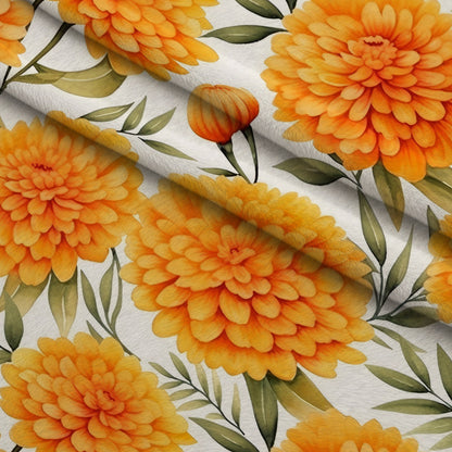 Tangerine Blooms Pattern 5 Minky Fabric