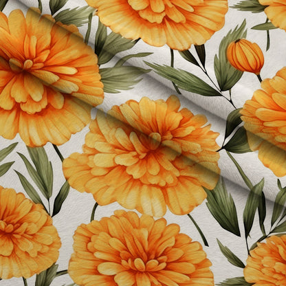 Tangerine Blooms Pattern 7 Minky Fabric