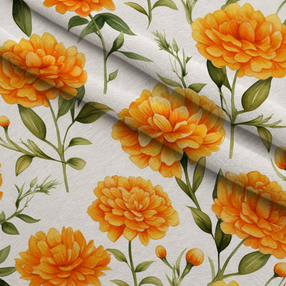 Tangerine Blooms Pattern 9 Minky Fabric