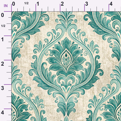 Teal Reverie Pattern 15 Minky Fabric
