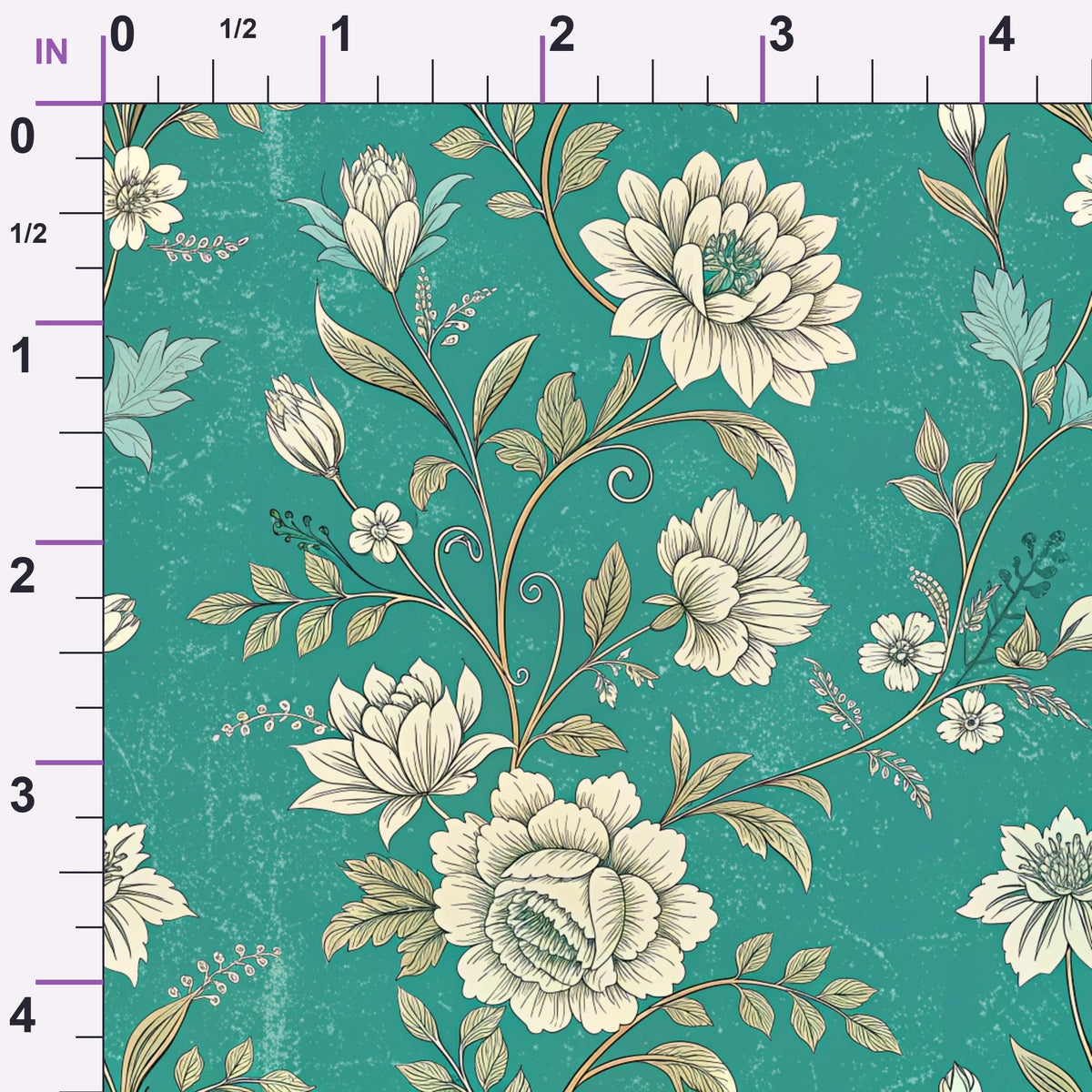 Teal Reverie Pattern 18 Minky Fabric