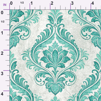 Teal Reverie Pattern 2 Minky Fabric