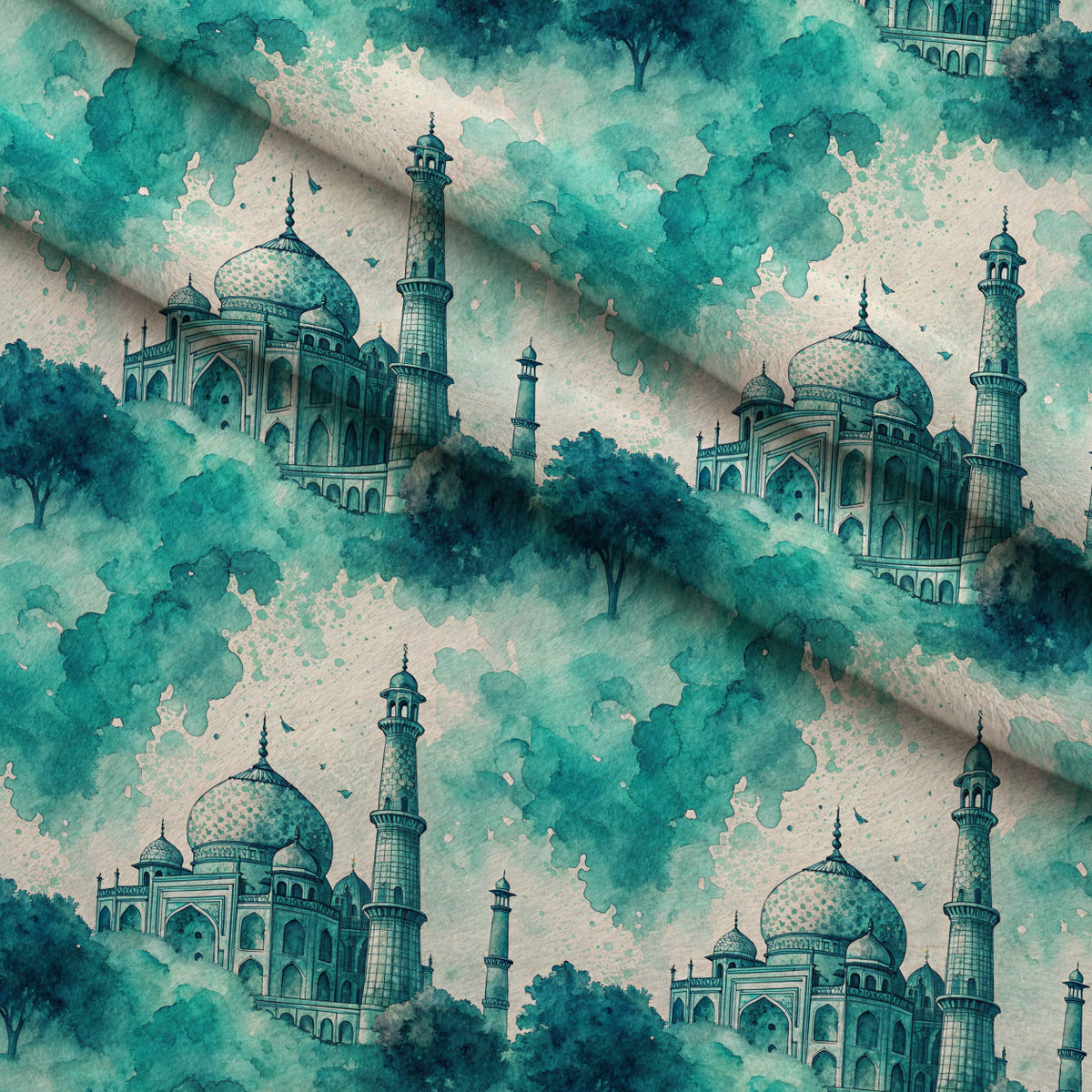 Teal Reverie Pattern 20 Minky Fabric