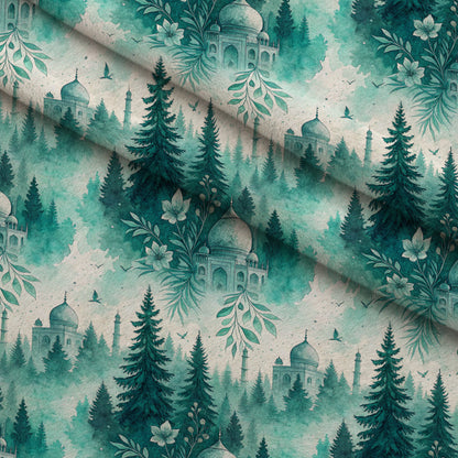 Teal Reverie Pattern 21 Minky Fabric