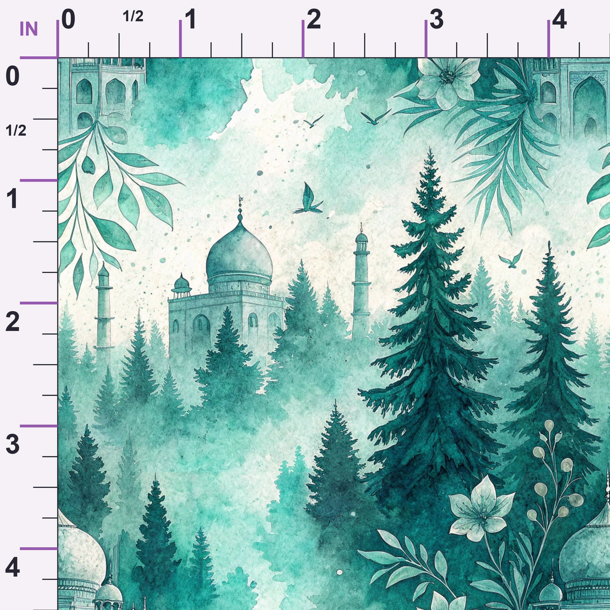Teal Reverie Pattern 21 Minky Fabric