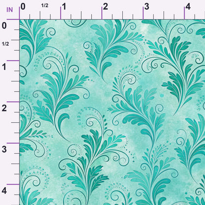 Teal Reverie Pattern 26 Minky Fabric
