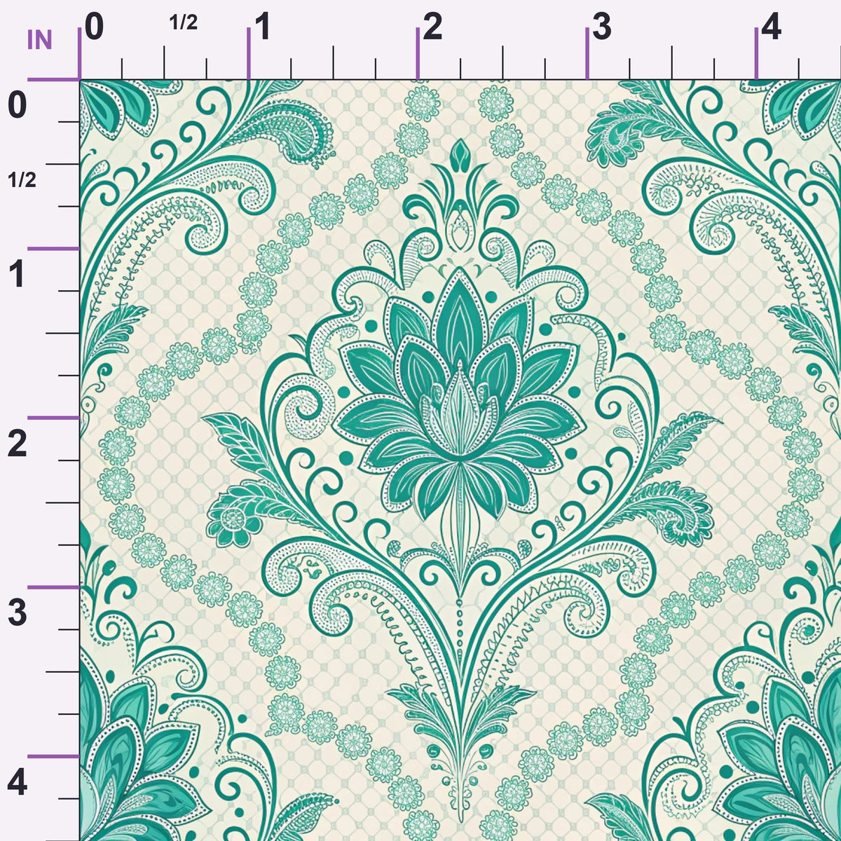 Teal Reverie Pattern 4 Minky Fabric