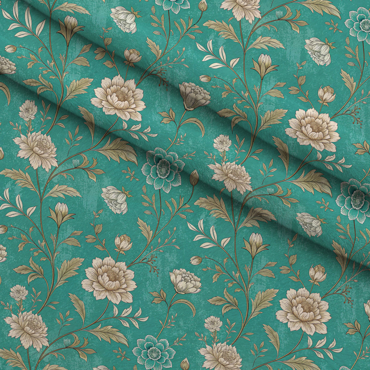 Teal Reverie Pattern 5 Minky Fabric