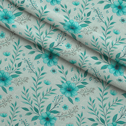 Teal Reverie Pattern 6 Minky Fabric