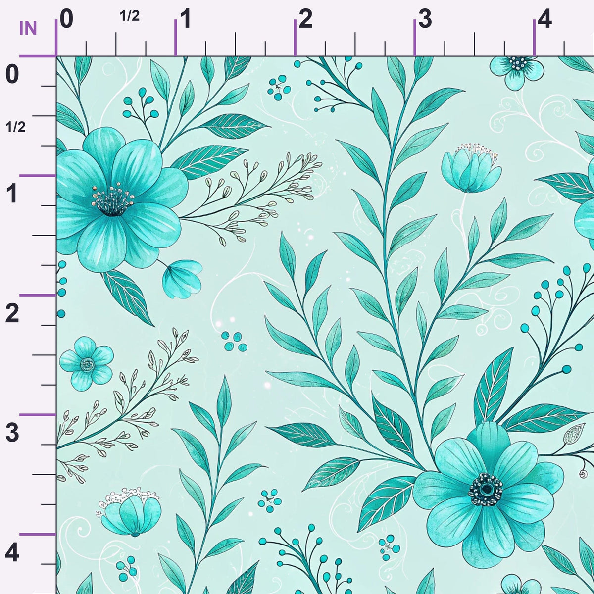 Teal Reverie Pattern 6 Minky Fabric