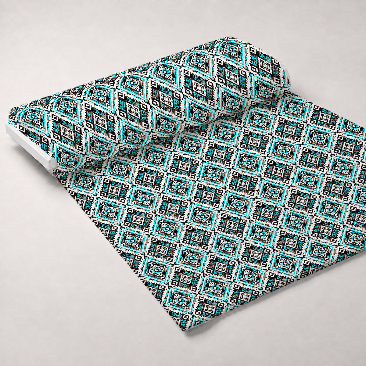 Teal Totem Pattern 13 Minky Fabric