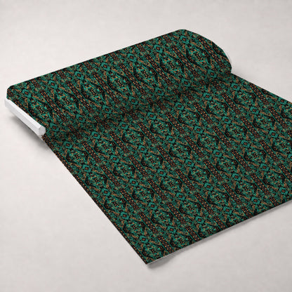 Teal Totem Pattern 2 Minky Fabric