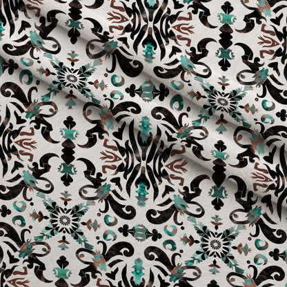 Teal Totem Pattern 6 Minky Fabric