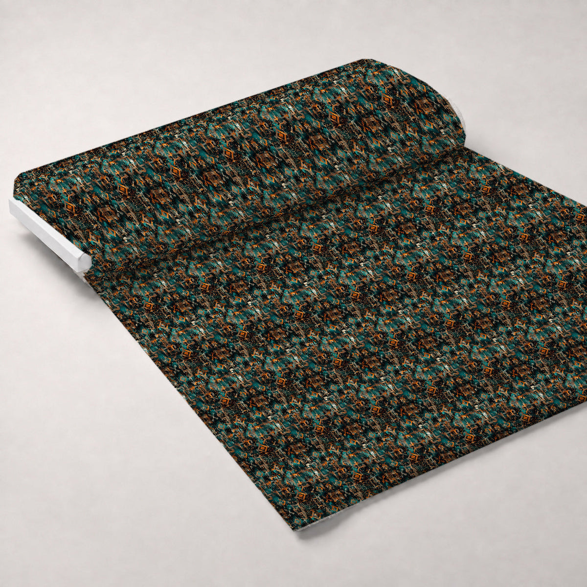 Teal Totem Pattern 7 Minky Fabric
