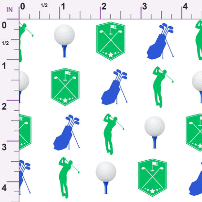 Tee Time Pattern 2 Minky Fabric