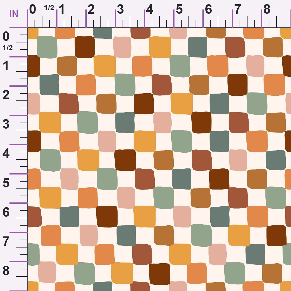 Terracotta Daydream Pattern 8 Minky Fabric