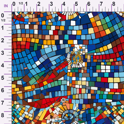 Terracotta Tesserae Pattern 17 Minky Fabric