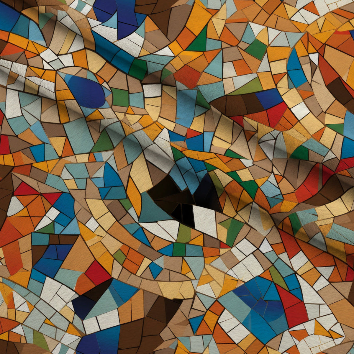 Terracotta Tesserae Pattern 18 Minky Fabric