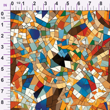 Terracotta Tesserae Pattern 18 Minky Fabric