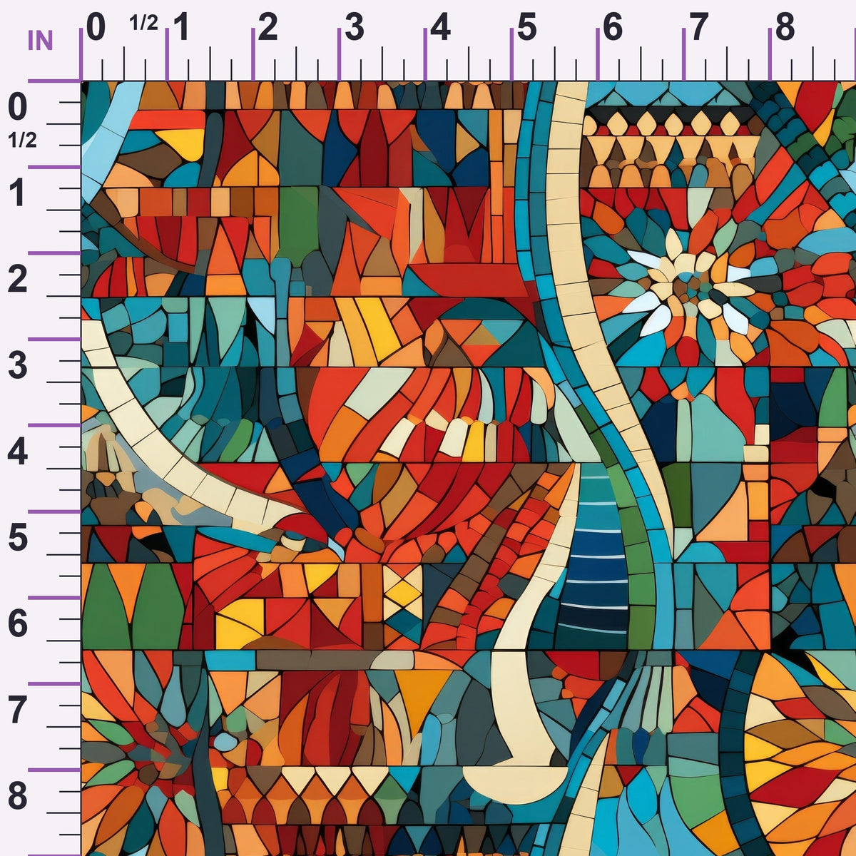 Terracotta Tesserae Pattern 21 Minky Fabric